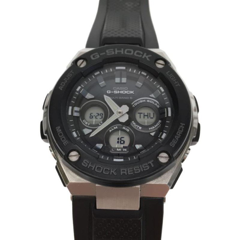 CASIO◇ソーラー腕時計・G-SHOCK/デジアナ/BLK/BLK/GST-W300-1AJF | LINEショッピング