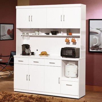 MUNA家居  祖迪白色5.3尺餐櫃/碗盤櫃/全組   161X41X197cm