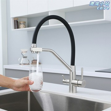 【冷熱直飲】淨水龍頭 廚房水龍頭 淨水器 直飲機 水龍頭 三合一龍頭 雙開關控制 304不鏽鋼 即開即飲 廚房水槽升級