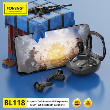 新品上市!!熱門爆品！！品牌Tws 5.3版電子競技藍牙耳機入耳式遊戲無線充電箱便攜式耳對耳超長