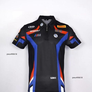 臺灣出貨 2025夏季寶馬賽車服短袖摩托車騎行吸汗速幹T恤機車polo衫可定製