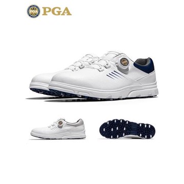 美國PGA 高爾夫球鞋男士運動鞋下場比賽男鞋旋鈕鞋帶防水防滑