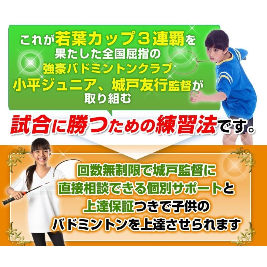 バドミントンジュニア上達の極意DVD 〜小平ジュニア、城戸友行監督が取り組む試合に勝つための練習法〜シューズ　ラケット