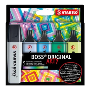 STABILO STABILO 思筆樂 BOSS 波士經典螢光筆 5色冷色系組/盒 ST70/5-02-2-20