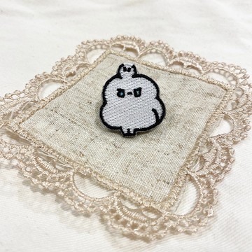 刺繡別針 - 白淋 / 花枝鼠