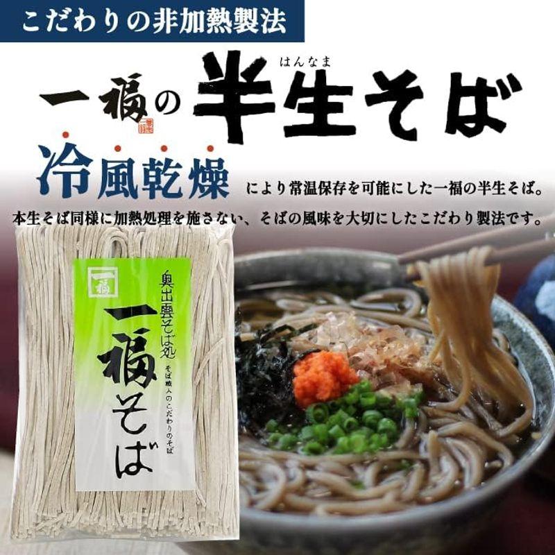 奥出雲そば処一福 琴弾の里 半生そば200g×2、そばつゆ150ml×2