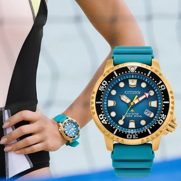 【CITIZEN 星辰】PROMASTER MARINE 限量 光動能200米潛水錶 BN0162-02X