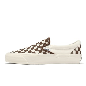 Vans 懶人鞋 Slip-On Reissue 98 男鞋 女鞋 白 棕 棋盤格 帆布 情侶鞋 休閒鞋 VN000CSECFF