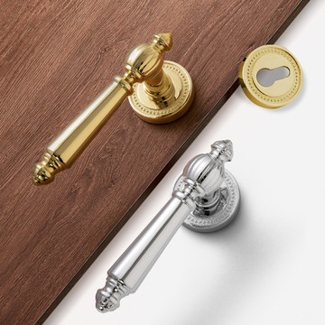 工廠直銷 【附發票】門鎖 家用門鎖 臥室門鎖 臥室門鎖法式復古門把手金亮銀輕奢分體鎖室內歐式家用雙開門門鎖特惠/開立發票 特價出 Z127特惠/開立發票 特價出 Z127