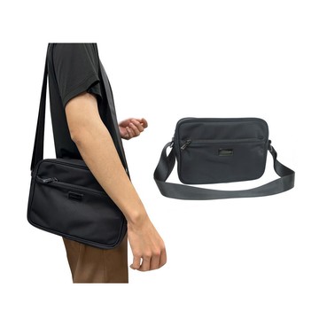 斜側包小容量主袋+外袋共二層防水尼龍布雙層防磨內裡全齡適