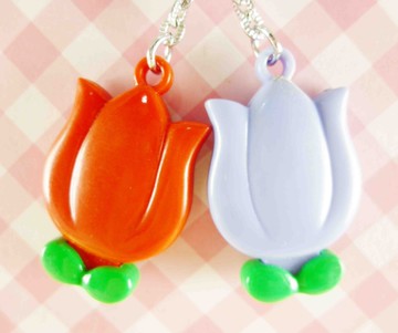 【震撼精品百貨】日本精品百貨-手機吊飾/鎖圈-鬱金香系列-鑰匙圈-紅藍