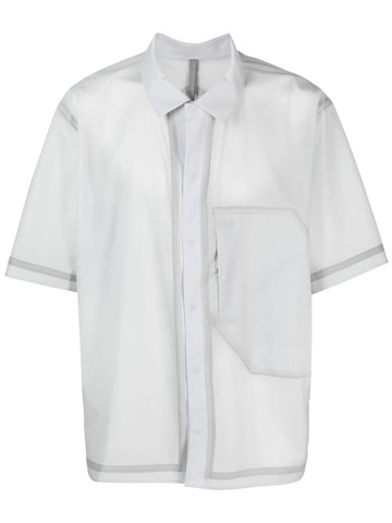 Veilance - semi-sheer short-sleeve shirt - men - Nylon - XL - Grey