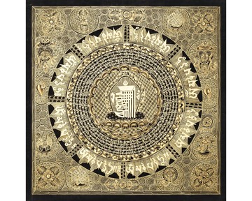 手工制作时轮曼荼罗——宇宙和谐与保护的象征