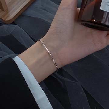 銀奧925純銀手鏈女年新款潮ins冷淡風手環小眾輕奢高級感手飾