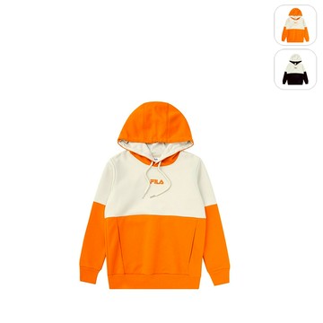 【FILA】KIDS 孩童款 連帽上衣-亮橘 1TEX-8443-OR