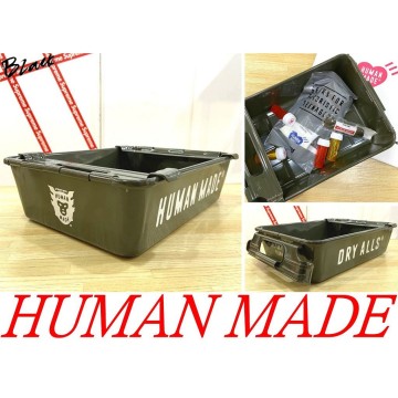 BLACK全新HUMAN MADE軍事風STEEL STACKING BOX軍綠色鐵盒OLIVE DRAB鐵