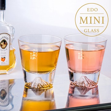 【任2件95折】現貨 MINI迷你版! 田島硝子 富士山杯 mini經典款 威士忌杯2入組 酒杯 玻璃杯 隨飲料變色 日本原裝 最佳禮物 伴手禮推薦 TG20-015-MR+TG20-015-MR 熱賣中!