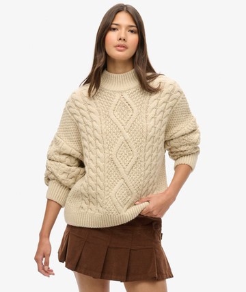 Superdry Women's Women's Vintage Cord Pleated Mini Skirt Brown / Chestnut - Size: 16 Size: 12