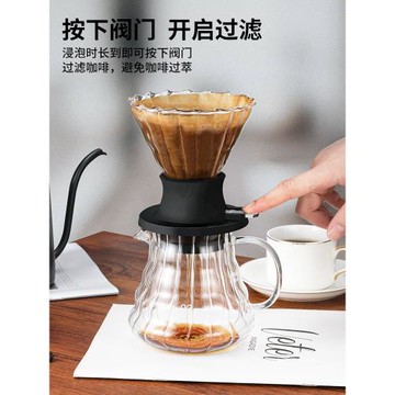 Mongdio聰明杯V60美式咖啡濾杯手沖咖啡器具玻璃滴濾杯浸泡茶套裝