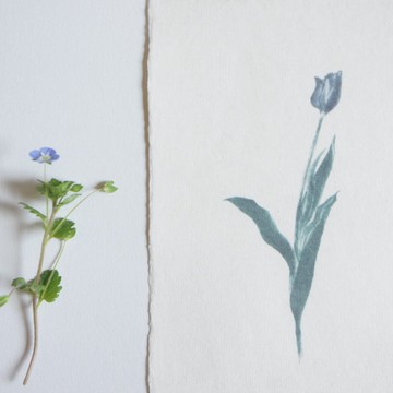 和紙明信片「藍色喜悅 I」