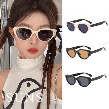【SUNS】韓版貓眼墨鏡 質感歐美潮流墨鏡 網紅抖音款必太陽眼鏡 抗UV(3254)