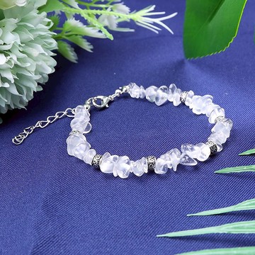 天然白水晶碎石手鏈/紫水晶/七彩石粉晶黃水晶青金石綠東陵紅珊湖