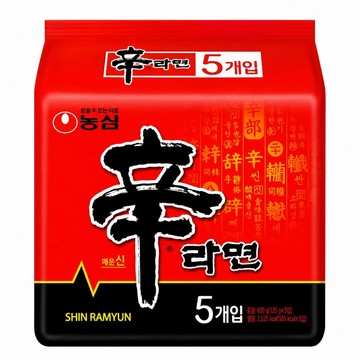 ✨台灣現貨📦韓國農心辛拉麵120g×5包 韓國泡麵 辛拉麵 韓式拉麵 宵夜 速食麵 農心 #丹丹悅生活