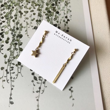 黃銅耳環_許願(可改夾)