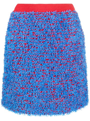 Tory Burch - Confetti tweed mini skirt - women - Polyamide/Cotton - S - Blue