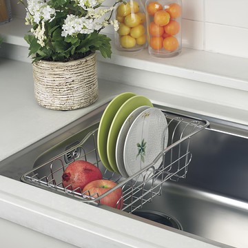 STAFIX 廚房水槽瀝水架  銀色  44 x 19 x 12.3cm  1個