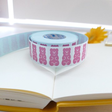 標籤貼紙 小熊軟糖 粉色