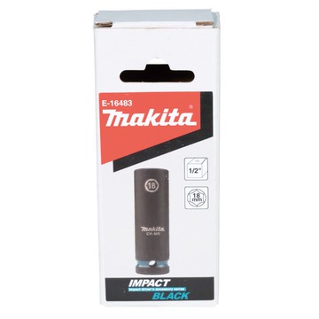 MAKITA 牧田 E-16483 黑色套筒扳手 1/2" 18mm 動力 衝擊深套筒 套筒 車用 維修 四分套筒