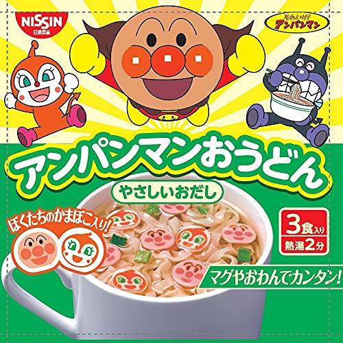 日清食品 アンパンマンおうどん やさしいおだし (うどん 袋 マグ) 3食入り 90g×9個