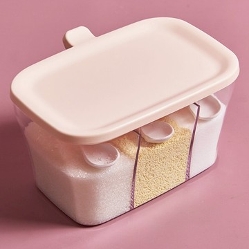 調料盒一體多格套裝家用組合裝放鹽味精廚房調味料收納盒調味瓶罐