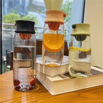 尚泰花茶直飲水杯610ml茶隔塑料直飲隨手杯子女高顏值ins便攜可愛