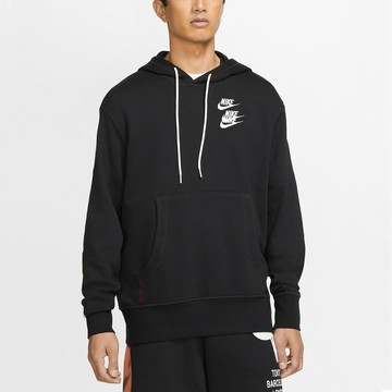 NIKE 男款運動連帽衛衣 黑色舒適款 休閒百搭款 男連帽運動T恤 DA0932-010