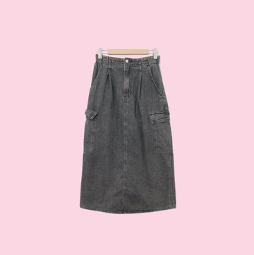 Back to Green-復古丹寧長裙 35-45 腰可穿//ds-06 vintage skirt