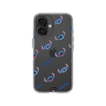 iPhone 16 Clear Case（相機按鈕） 透明 - 迪士尼-史迪奇 Disney Stitch - 史迪奇 Stitch - Cool Pattern