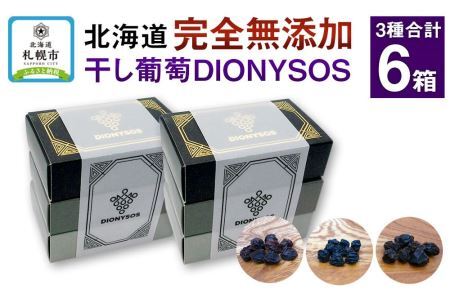 北海道完全無添加干し葡萄　DIONYSOS3種セット×2セット