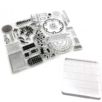 和風筆記-透明印章-矽膠水晶印章套組