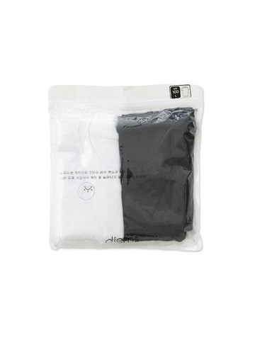 2PACK Round T-shirt (WT + BK)