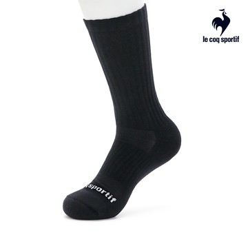 【LE COQ SPORTIF 法國公雞】男女款黑色長襪LWW03231