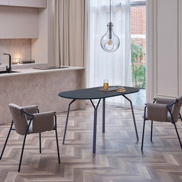 camino｜BLANKA 設計餐桌 會議桌 正圓 橢圓 兩款 - 海軍藍長桌