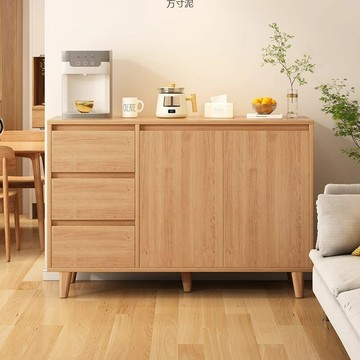 免運/公司貨 餐邊櫃 原木餐邊櫃 餐邊柜靠墻一體柜子儲物柜家用斗柜原木色客廳置物柜收納柜茶水柜 可開發票 全館五折 工廠現貨直銷 新品特價 z10302