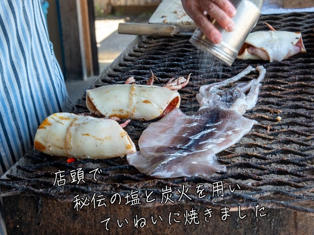 わさおの店の炭火焼きいか 4パック 200g以上×4枚