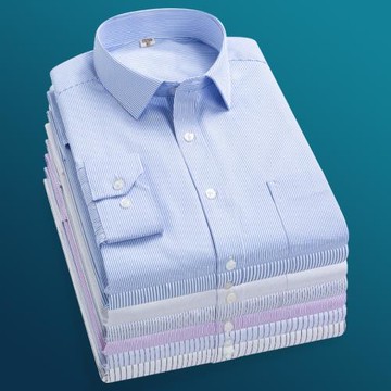 寸衫商務免燙修身男士長袖襯衫