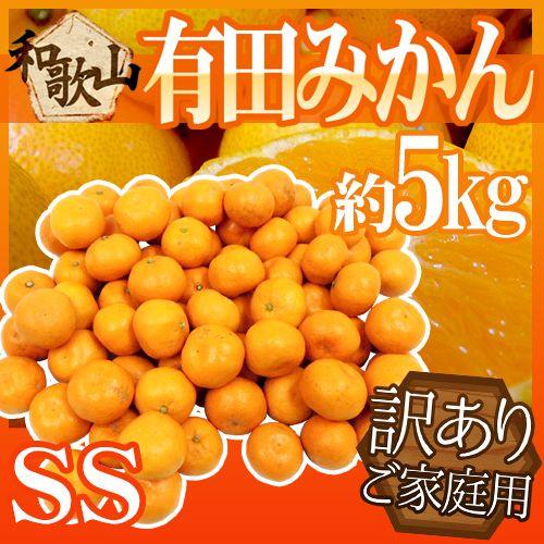 みかん 和歌山産 ”有田みかん” 訳あり 小粒・小玉 SSサイズ 約5kg ありだみかん 送料無料