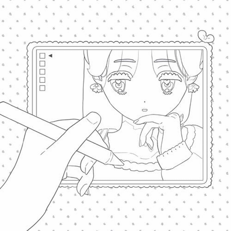 韓国語 ぬりえ 本 『レトロ×キッチュ×ピンクポップ：ラブリー