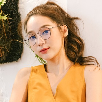 【ALEGANT】韓風私服穿搭輕量音符黑橢圓細框光學記憶鏡腳UV400濾藍光眼鏡