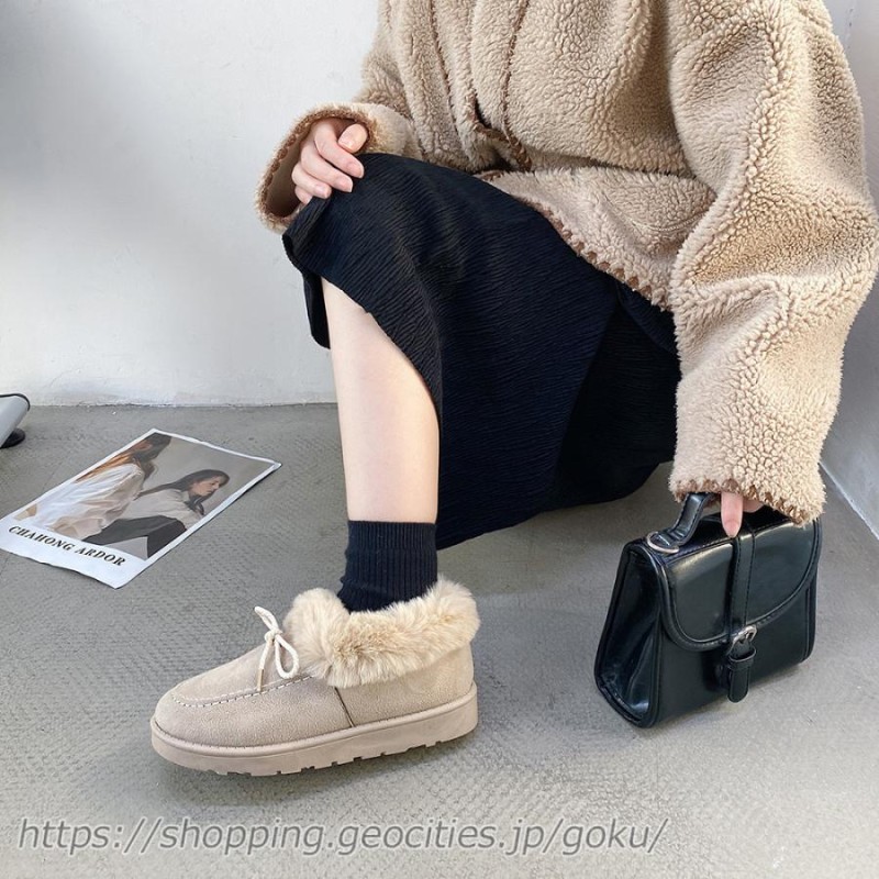 UGG【極美品】22cm　ムートンブーツ　モカシン　スリッポン　ショートボア